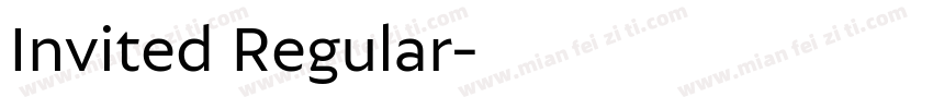Invited Regular字体转换